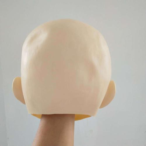 乳胶面具 万圣节头套美女头套 创意面具 乳胶光头美女