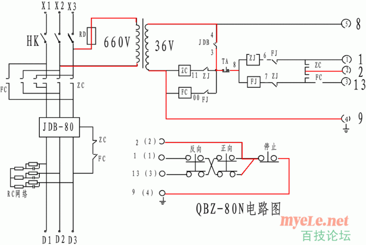 qbz-80n 防爆磁力启动器原理与维修.docx 9页