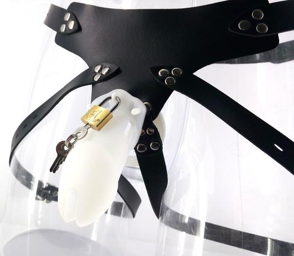 穿戴硅胶jj锁贞操带 阴茎笼子束缚器 防出轨神器阴囊环 男用自慰