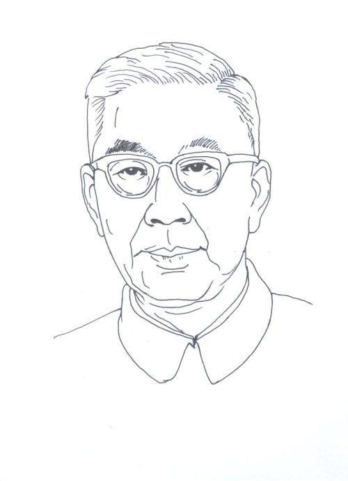 老舍简笔画头像p版