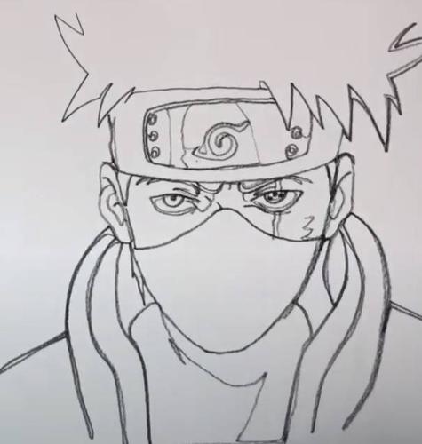 一周一副画,这次画的我最爱的火影忍者旗木卡卡西