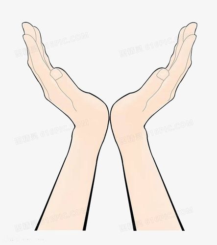 向上托起的双手