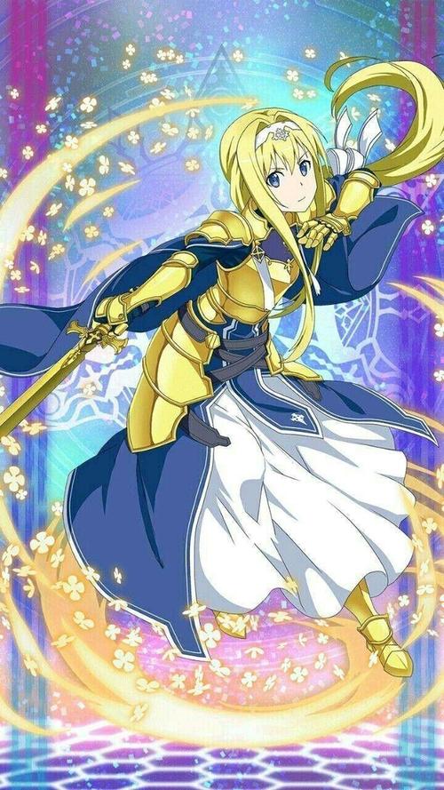 刀剑神域:整合骑士爱丽丝插画特辑,那个金光闪闪的