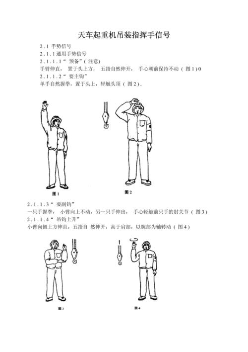 天车指挥手势简