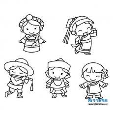 少数民族人物画法