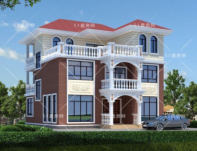 农村35万三层欧式别墅图占地138平米开春建房选它没错