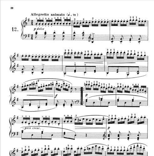 【原版】车尔尼849,第12条-钢琴流畅练习曲_共2页