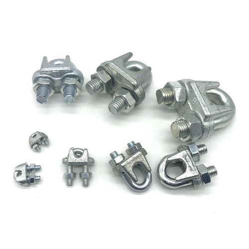 镀锌钢丝绳夹头卡扣钢丝绳锁扣u型卡钢丝绳卡头固定接头猫爪元宝p m12