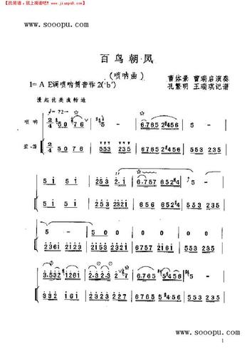 《百鸟朝凤唢呐谱》其他曲谱