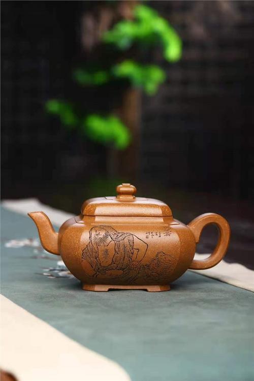 王玉芳紫砂壶作品|蟹黄段泥福旺八方壶320cc手工正品