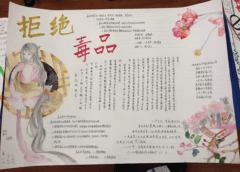 小学生以禁毒为主题的手抄报模板设计