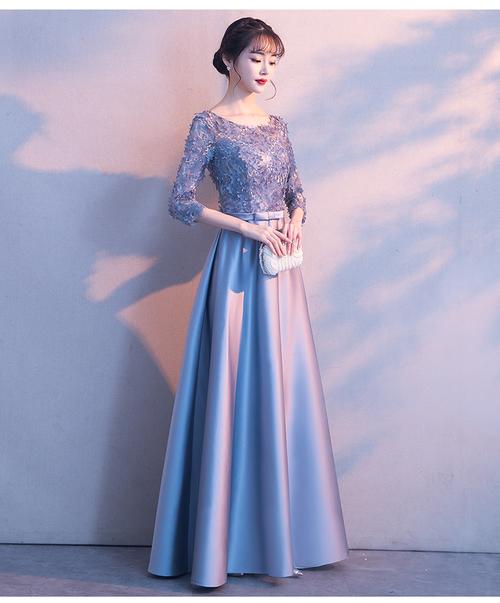 敬酒服新娘春夏2017新款结婚晚礼服优雅主持人女2019礼服端庄大气