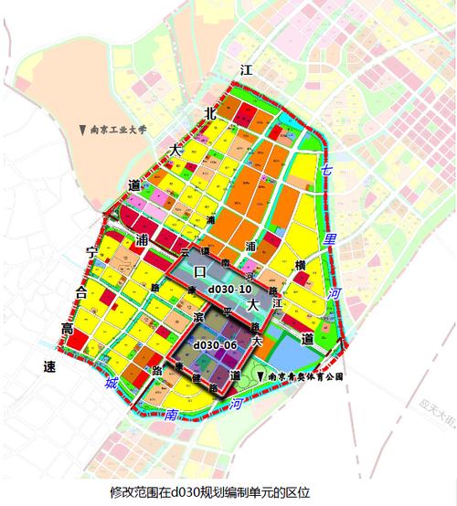 njjbd030编控规单元位于江北新区南部,长江隧道-浦口大道两侧; 2.