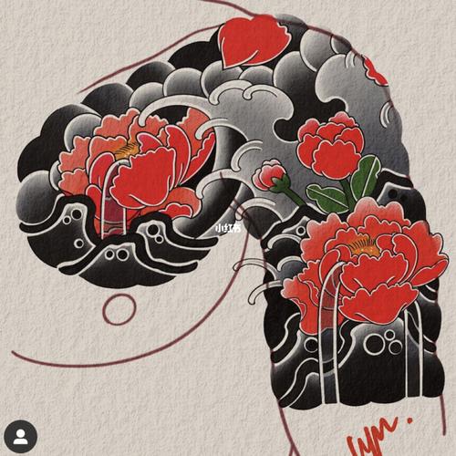 ins日式传统纹身手稿分享9177#半甲纹身手稿_纹身_instagram_刺青