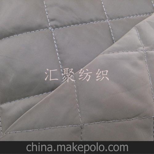 绗缝方格子 棉袄服装面料 绗缝 绗绣 电脑绣花