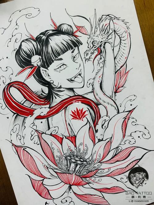 原创手稿-哪吒 #哪吒纹身 #哪吒手稿 #纹身手稿 #纹身