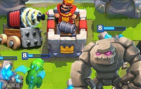 皇室战争石头人电磁炮组合:4.5费卡组快速上分