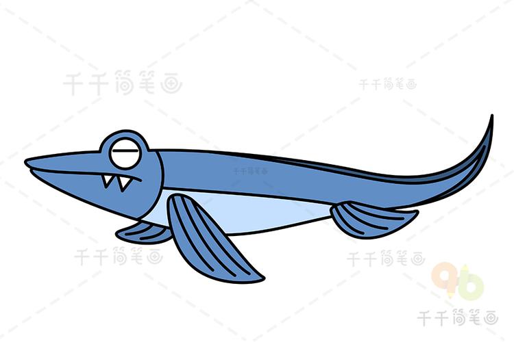 亲子画海王龙简笔画