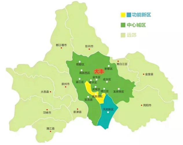 成都圈层的的划分方式和标准不同会引起圈层涉及区域的改变,圈层越