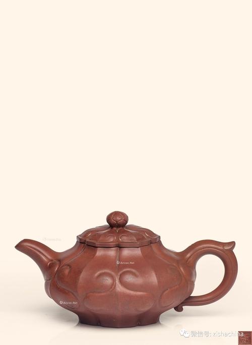 1852 民国 范正根制紫泥合菱壶 落槌价:rmb 3万
