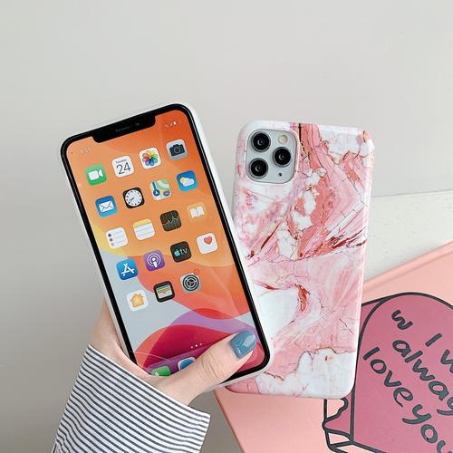 外贸爆款光面大理石适用苹果12pro max手机套iphone xs max保护壳