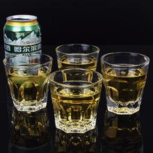 批发 钢化玻璃酒杯八角杯洋酒杯四方杯酒吧啤酒杯加厚ktv家用酒杯