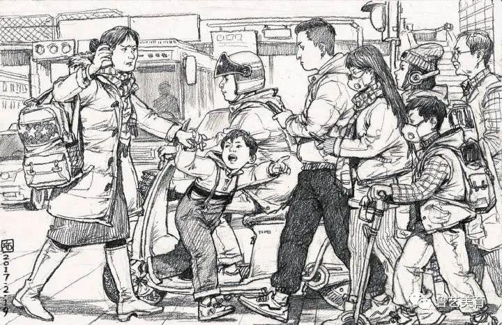 命题创作速写场景作品集生活的体验感与基本创作语言