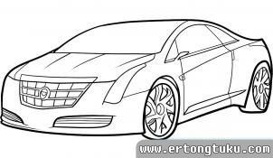 凯迪拉克汽车简笔画和步骤图