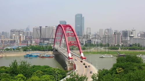 武汉晴川桥航拍4k视频