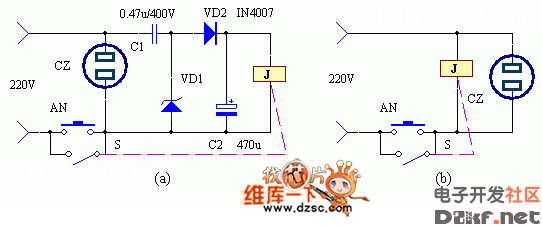 停电来电自动断电开关电路图
