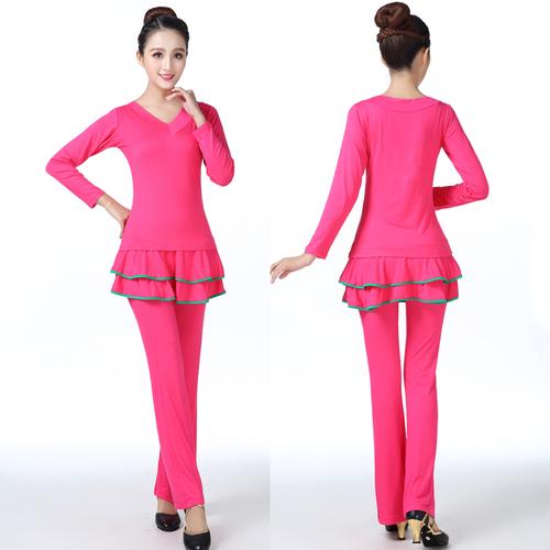 广场舞服装新款套装秋装跳舞衣服女裙子中老年舞蹈服臻依缘