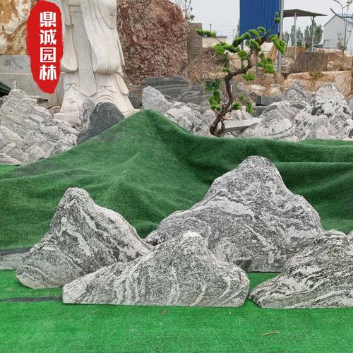 雪浪石切片庭院景区奇石摆放雪浪石草坪绿化点缀石雪浪石定制