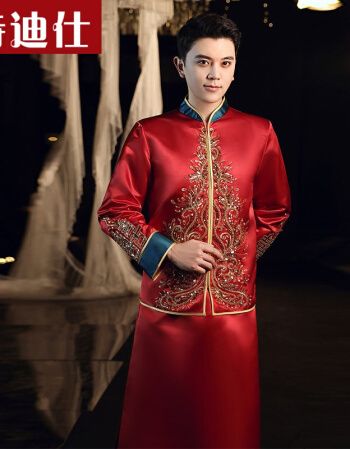 诗迪仕中式娶亲新郎婚礼结婚服男秀禾服2021新款新郎敬酒服男士中式
