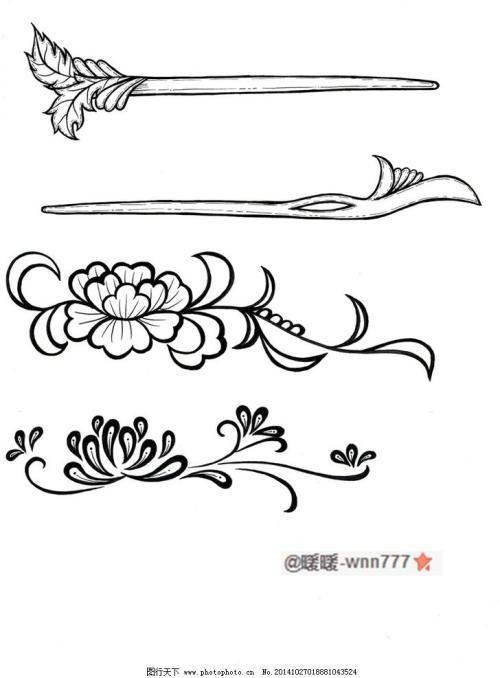 流苏簪子简笔画3简笔画 手绘 素描 线稿 490653 竖版 竖屏