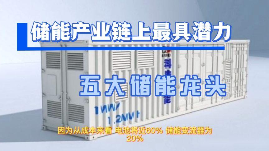 储能产业链上最具潜力的五大储能龙头#储能