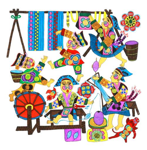 生命礼赞的乐天派——平坡苗族绘画(十)