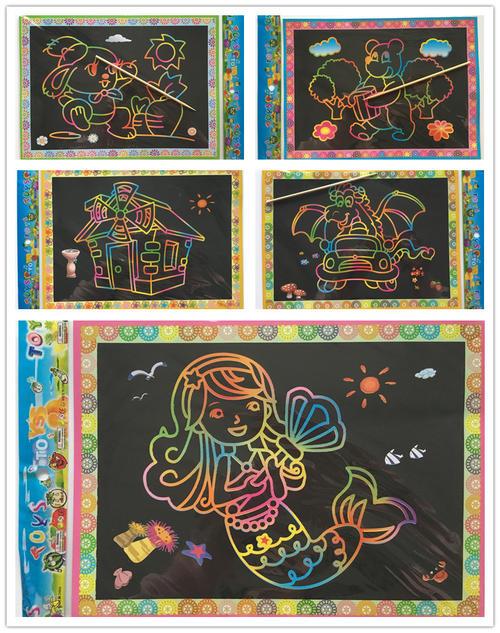 刮刮纸绘画作品简笔画 简笔画图片大全-蒲城教育文学网