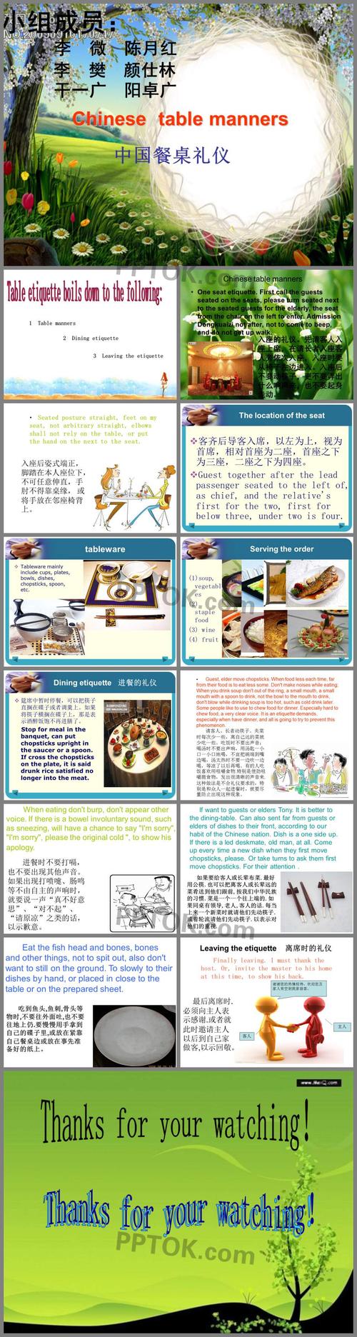 中国餐桌礼仪英语ppt幻灯片