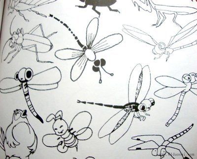 蜻蜓的幼儿简笔画组合图
