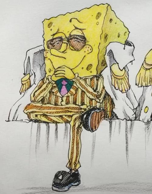 海贼王变海宝王?三大将由海绵宝宝三兄弟接任,看到这画风我哭了