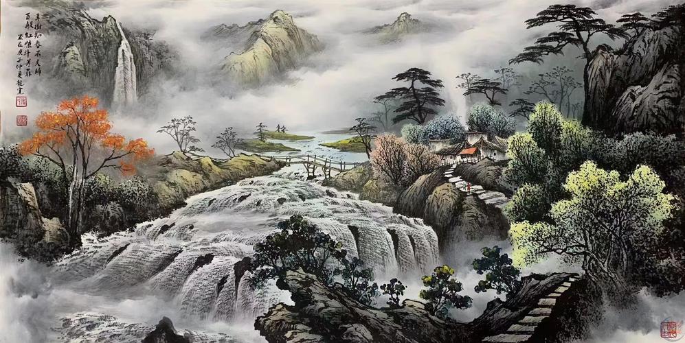 【当代实力派画家——龙宽 】师承家父(著名彩墨山水画家张国民先生