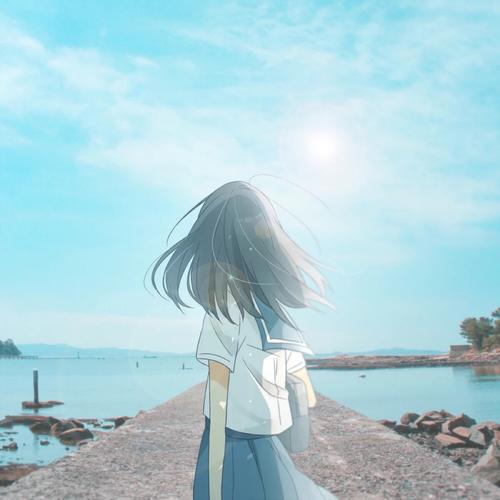 女生头像 动漫 背影 太阳 清新