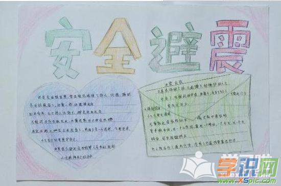 有关地震逃生的手抄报