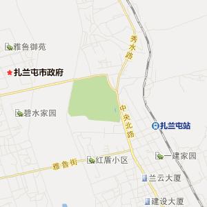 呼伦贝尔市扎兰屯市地图