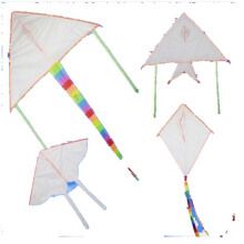 好质量儿童风筝空白风筝diy手工绘画风筝手绘教学白风筝手工材料 白