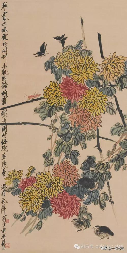 国画菊花画法的构图与立意