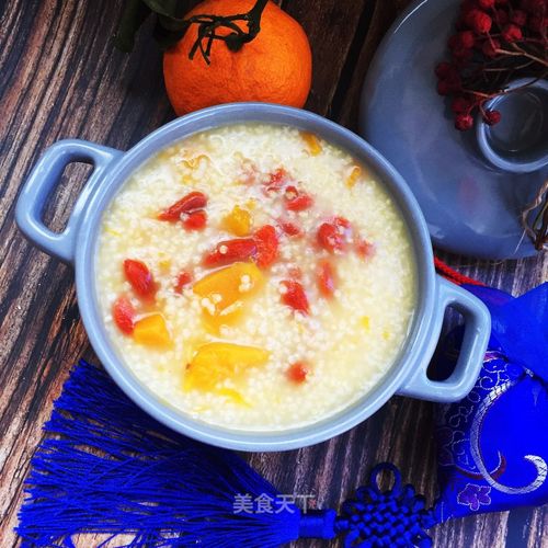 南瓜枸杞小米粥的做法