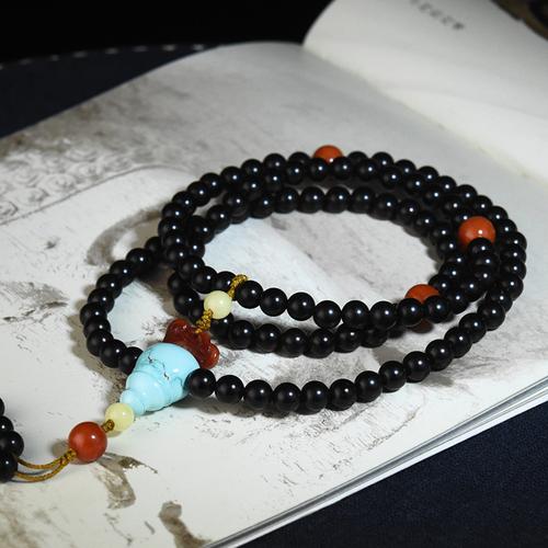 天然印尼椰蒂7mm108颗配饰款念珠手串佛珠mtsl117