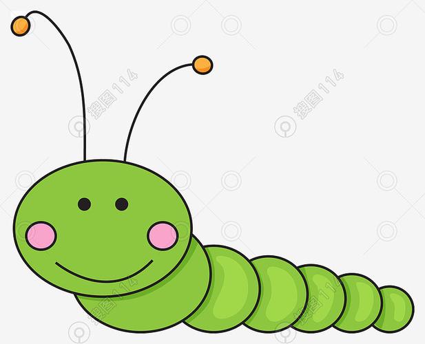 简笔儿童可爱毛毛虫