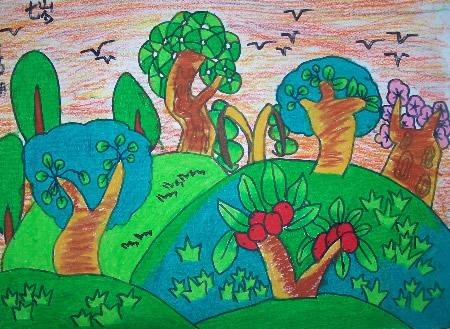 12岁儿童画画图片作品精选